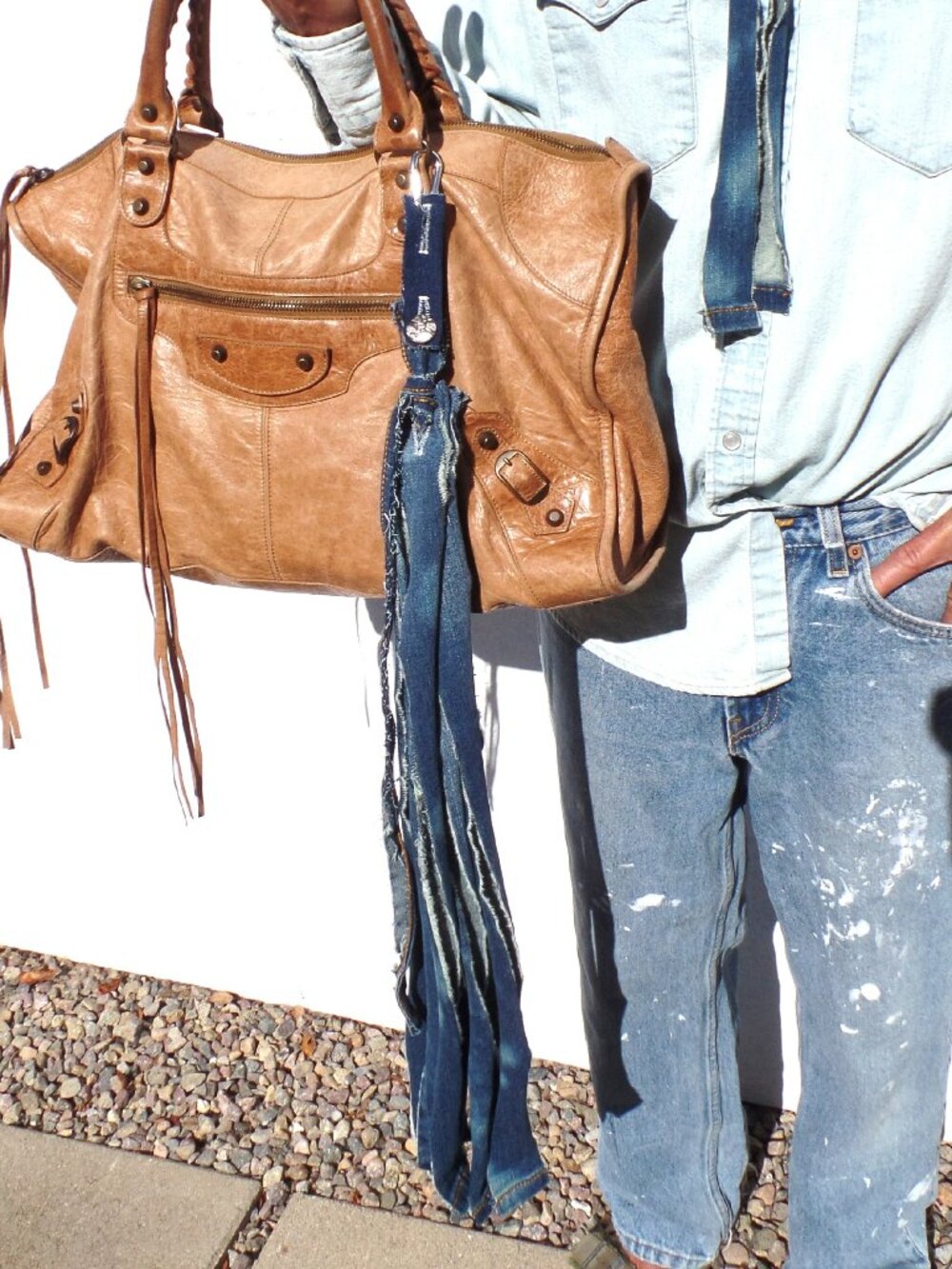 Hand Crafted Denim Textile Swag - Picture 2 of 7